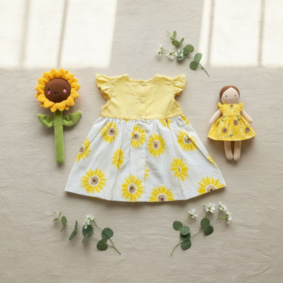 New with tag baby girl dress set with matching headband size 6 9 months - Picture 2 of 3